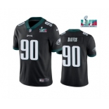 Men's Philadelphia Eagles #90 Jordan Davis Black Super Bowl LVII Vapor Untouchable Limited Stitched Jersey