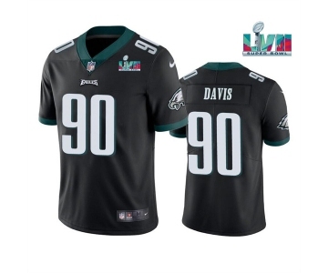 Men's Philadelphia Eagles #90 Jordan Davis Black Super Bowl LVII Vapor Untouchable Limited Stitched Jersey