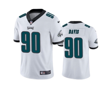 Men's Philadelphia Eagles #90 Jordan Davis White Vapor Untouchable Limited Stitched Jersey