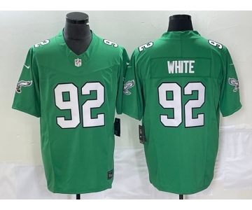 Men's Philadelphia Eagles #92 Reggie White Green 2023 F.U.S.E. Vapor Untouchable Stitched Football Jersey