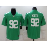 Men's Philadelphia Eagles #92 Reggie White  Midnight Green Draft First Round Pick Limited Jersey