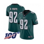 Men's Philadelphia Eagles #92 Reggie White Midnight Green Team Color Vapor Untouchable Limited Player 100th Season Football Jersey