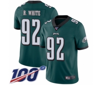 Men's Philadelphia Eagles #92 Reggie White Midnight Green Team Color Vapor Untouchable Limited Player 100th Season Football Jersey