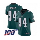 Men's Philadelphia Eagles #94 Josh Sweat Midnight Green Team Color Vapor Untouchable Limited Player 100th Season Football Jersey