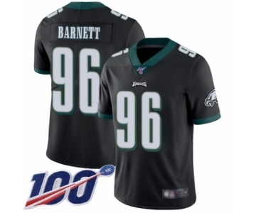 Men's Philadelphia Eagles #96 Derek Barnett Black Alternate Vapor Untouchable Limited Player 100th Season Football Jersey