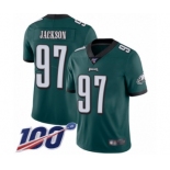 Men's Philadelphia Eagles #97 Malik Jackson Midnight Green Team Color Vapor Untouchable Limited Player 100th Season Football Jersey