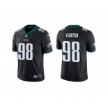 Men's Philadelphia Eagles #98 Jalen Carter Black Vapor Untouchable Limited Stitched Jersey