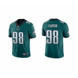 Men's Philadelphia Eagles #98 Jalen Carter Green Vapor Untouchable Limited Stitched Jersey