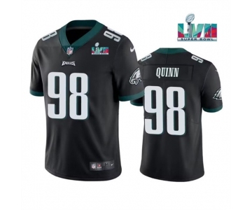 Men's Philadelphia Eagles #98 Robert Quinn Black Super Bowl LVII Vapor Untouchable Limited Stitched Jersey