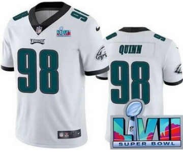 Men's Philadelphia Eagles #98 Robert Quinn Limited White Super Bowl LVII Vapor Jersey