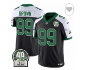 Men's Philadelphia Eagles #99 Jerome Brown Black White F.U.S.E. Vapor Untouchable Limited 2024 Stitched Football Jersey