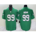 Men's Philadelphia Eagles #99 Jerome Brown Green 2023 F.U.S.E. Vapor Untouchable Stitched Football Jersey