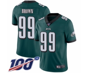 Men's Philadelphia Eagles #99 Jerome Brown Midnight Green Team Color Vapor Untouchable Limited Player 100th Season Football Jersey