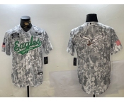 Men's Philadelphia Eagles Blank Arctic Camo 2024 Salute to Service Stitched Baseball Jerseys