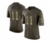 Nike Philadelphia Eagles #11 Carson Wentz Green Men's Stitched NFL Limited Salute to Service Jersey[Wentz]