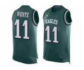 Nike Philadelphia Eagles #11 Carson Wentz Midnight Green Team Color Men's Stitched NFL Limited Tank Top Jersey[Wentz]