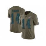 Nike Philadelphia Eagles #14 Mike Wallace Olive Men Stitched NFL Limited 2017 Salute To Service Jersey