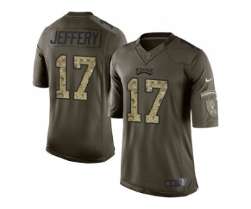 Nike Philadelphia Eagles #17 Alshon Jeffery Green Men Stitched NFL Limited 2015 Salute To Service Jersey