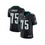 Nike Philadelphia Eagles #75 Josh Sweat Black Alternate Men Stitched NFL Vapor Untouchable Limited Jersey