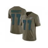 Nike Philadelphia Eagles #77 Michael Bennett Olive Men Stitched NFL Limited 2017 Salute To Service Jersey