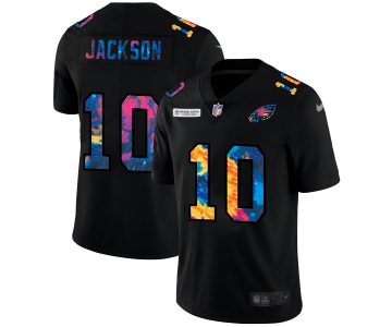 Philadelphia Eagles #10 Desean Jackson Men's Nike Multi-Color Black 2020 NFL Crucial Catch Vapor Untouchable Limited Jersey