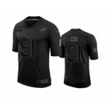 Philadelphia Eagles #91 Fletcher Cox Black 2020 Salute to Service Limited Jersey