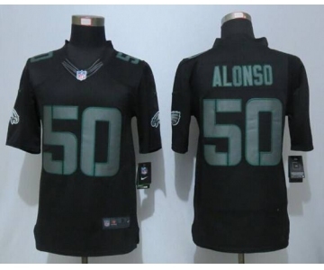 nike nfl jerseys philadelphia eagles #50 alonso black[nike impact limited]