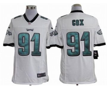 nike nfl jerseys philadelphia eagles #91 cox white[nike limited]