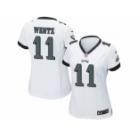 Women Nike Philadelphi Eagles #11 Carson Wentz White Stitched NFL Jersey[Wentz]