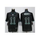 Women Nike Philadelphia Eagles #11 Carson Wentz Elite Black Drift Fashion NFL Jersey