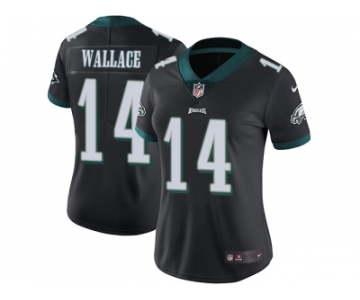 Women Nike Philadelphia Eagles #14 Mike Wallace Black Alternate Stitched NFL Vapor Untouchable Limited Jersey