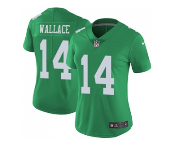 Women Nike Philadelphia Eagles #14 Mike Wallace Green Stitched NFL Limited Rush Jersey