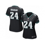 Women Nike Philadelphia Eagles #24 Corey Graham Game Black Alternate NFL Jersey