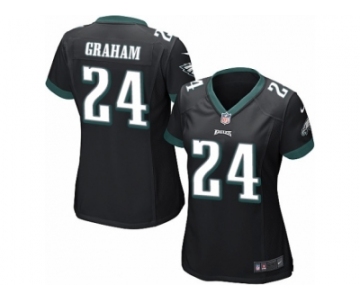 Women Nike Philadelphia Eagles #24 Corey Graham Game Black Alternate NFL Jersey