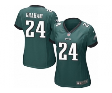 Women Nike Philadelphia Eagles #24 Corey Graham Game Midnight Green Team Color NFL Jersey