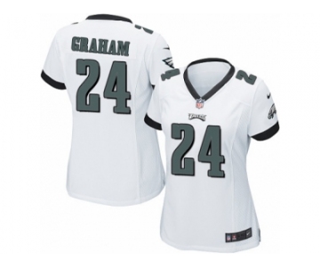 Women Nike Philadelphia Eagles #24 Corey Graham Game White NFL Jersey