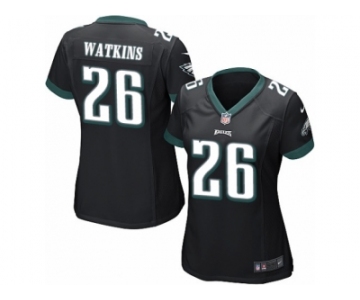 Women Nike Philadelphia Eagles #26 Jaylen Watkins Game Black Alternate NFL Jersey