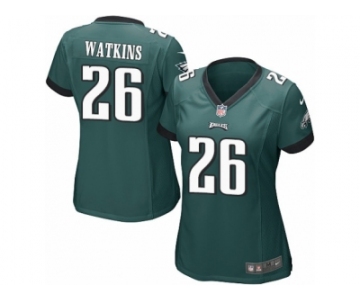 Women Nike Philadelphia Eagles #26 Jaylen Watkins Game Midnight Green Team Color NFL Jersey