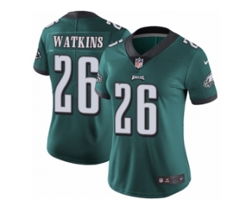 Women Nike Philadelphia Eagles #26 Jaylen Watkins Midnight Green Team Color Vapor Untouchable Limited Player NFL Jersey