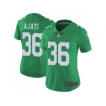 Women Nike Philadelphia Eagles #36 Jay Ajayi Green Stitched NFL Limited Rush Jersey