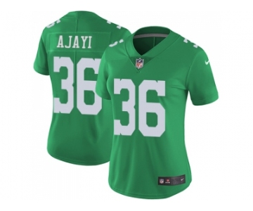 Women Nike Philadelphia Eagles #36 Jay Ajayi Green Stitched NFL Limited Rush Jersey