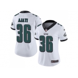 Women Nike Philadelphia Eagles #36 Jay Ajayi White Stitched NFL Vapor Untouchable Limited Jersey