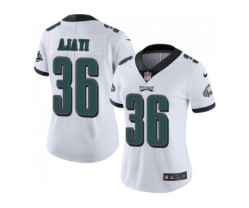 Women Nike Philadelphia Eagles #36 Jay Ajayi White Stitched NFL Vapor Untouchable Limited Jersey