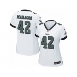 Women Nike Philadelphia Eagles #42 Chris Maragos Game White NFL Jersey