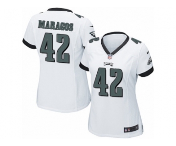 Women Nike Philadelphia Eagles #42 Chris Maragos Game White NFL Jersey