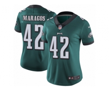 Women Nike Philadelphia Eagles #42 Chris Maragos Midnight Green Team Color Vapor Untouchable Limited Player NFL Jersey