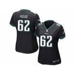 Women Nike Philadelphia Eagles #62 Jason Kelce Black Alternate NFL Jersey