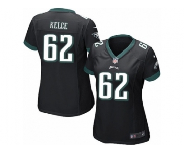 Women Nike Philadelphia Eagles #62 Jason Kelce Black Alternate NFL Jersey