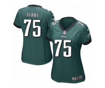 Women Nike Philadelphia Eagles #75 Vinny Curry Midnight Green Team Color NFL Jersey