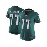 Women Nike Philadelphia Eagles #77 Michael Bennett Midnight Green Team Color Stitched NFL Vapor Untouchable Limited Jersey